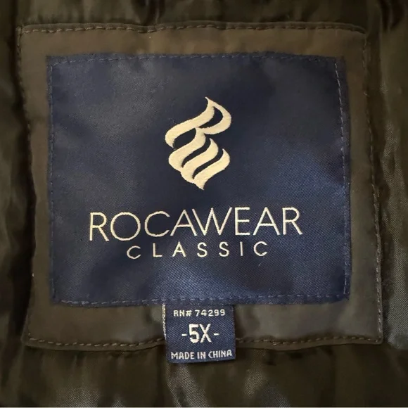 ROCAWEAR insulated puffer-style coat, plus size 5X
